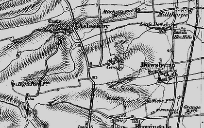 Old map of Graby in 1895