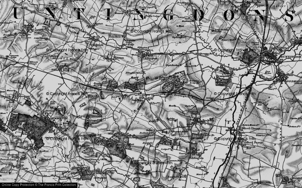 Old Map of Grafham, 1898 in 1898