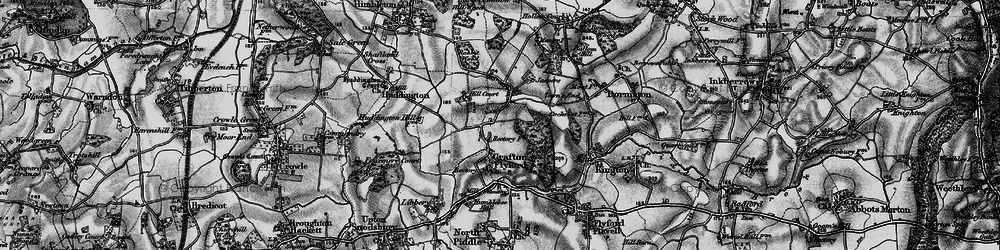 Old map of Grafton Flyford in 1898