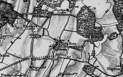 Old map of Grafton Underwood in 1898