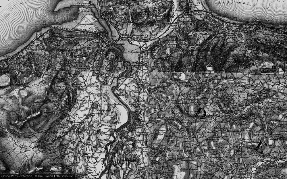 Old Map of Historic Map covering Erw Goch in 1899