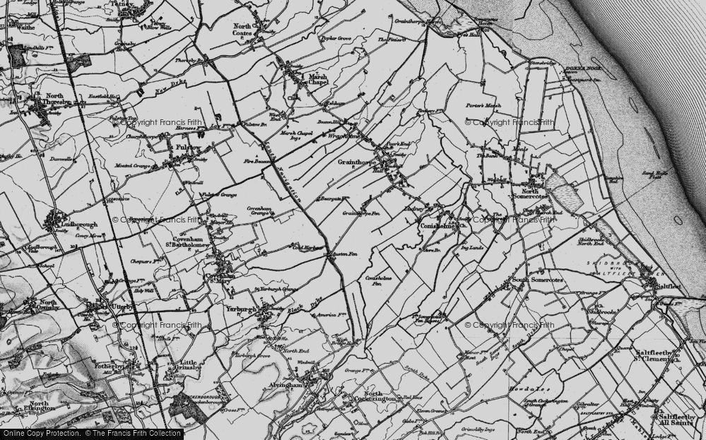 Old Map of Grainthorpe Fen, 1899 in 1899