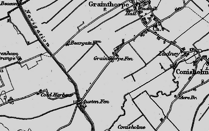 Old map of Grainthorpe Fen in 1899