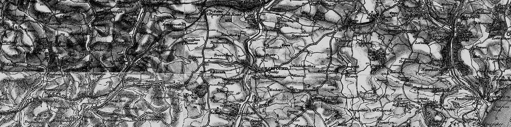 Old map of Grampound in 1895