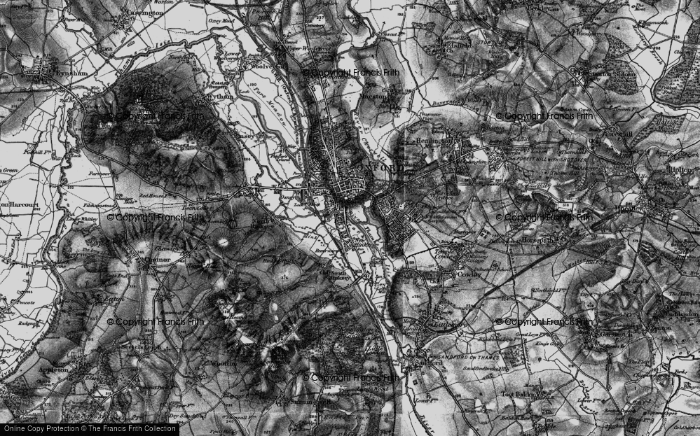 Old Map of Grandpont, 1895 in 1895
