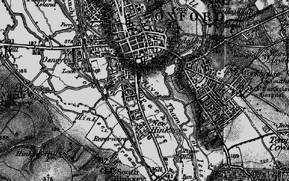 Old map of Grandpont in 1895