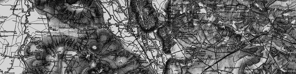 Old map of Grandpont in 1895