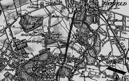 Old map of Grange Park in 1896