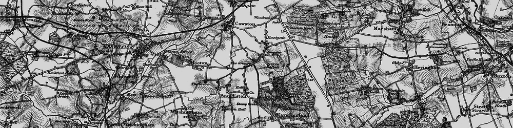Old map of Haveringland Hall in 1898