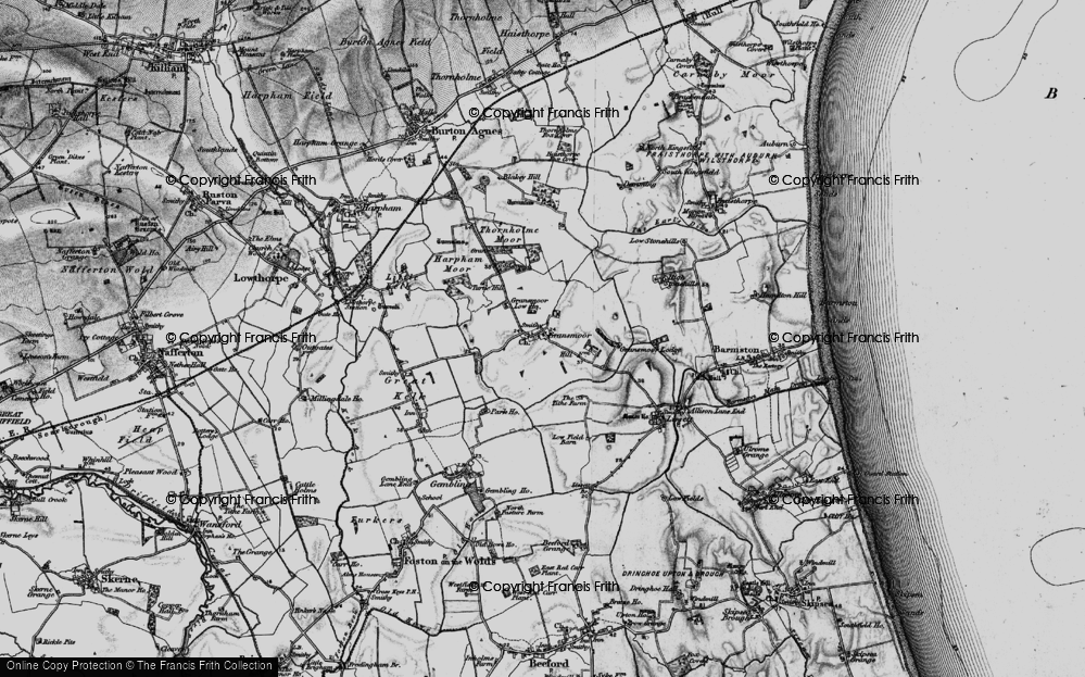 Old Map of Historic Map covering Burtoncarr Ho in 1897