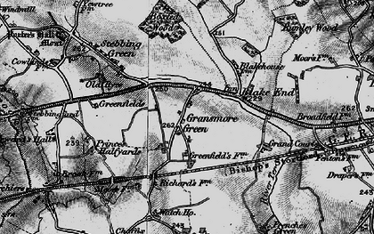Old map of Boxted Wood in 1896