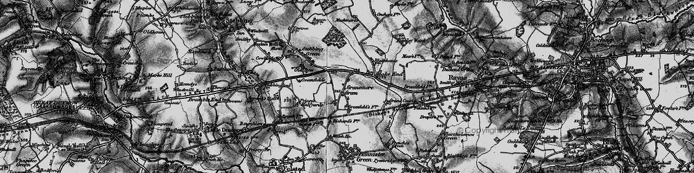 Old map of Gransmore Green in 1896