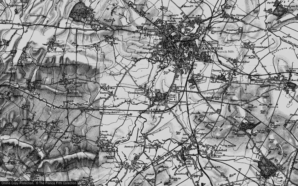 Old Map of Grantchester, 1898 in 1898