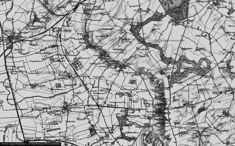 Old Map of Historic Map covering Audleby Low Covert in 1898
