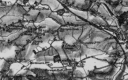 Old map of Grass Green in 1895