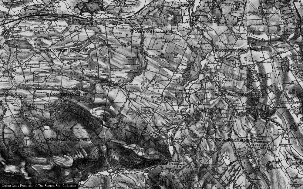 Old Map of Historic Map covering Ling Side in 1897