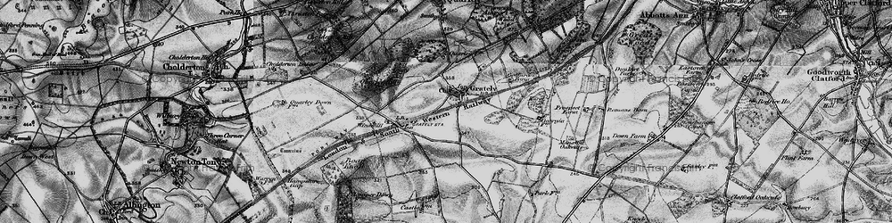 Old map of Grateley in 1898