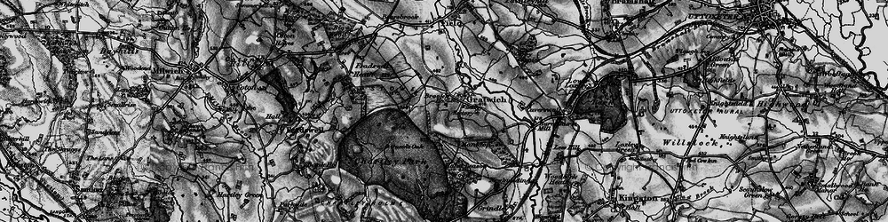 Old map of Gratwich in 1897