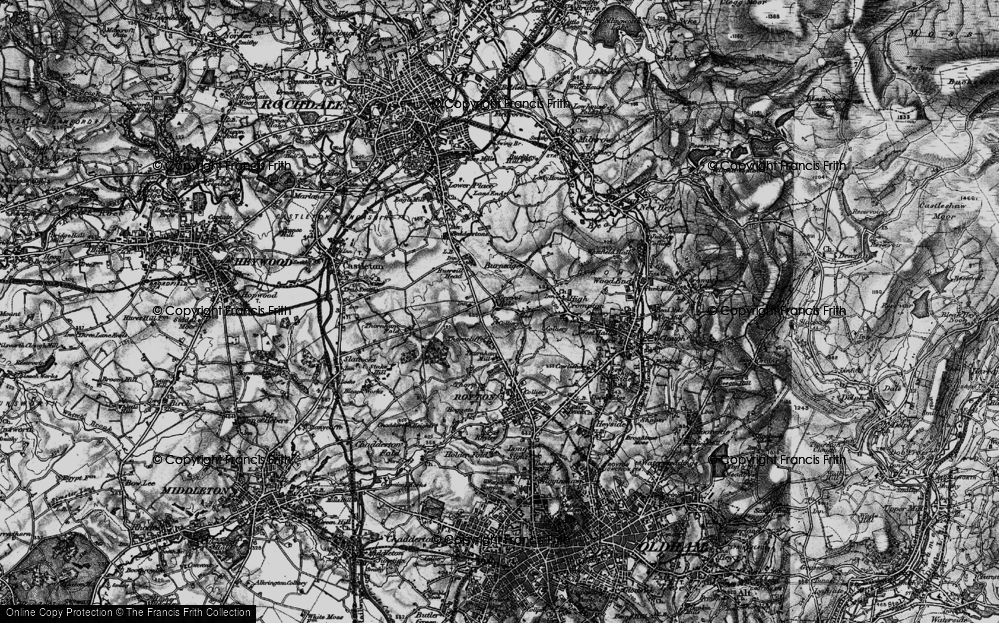 Old Map of Gravel Hole, 1896 in 1896