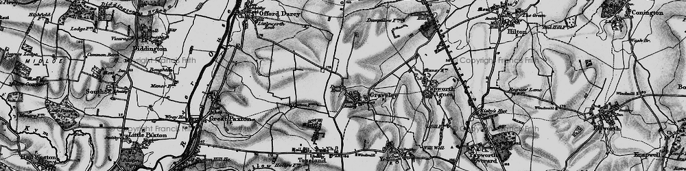 Old map of Graveley in 1898