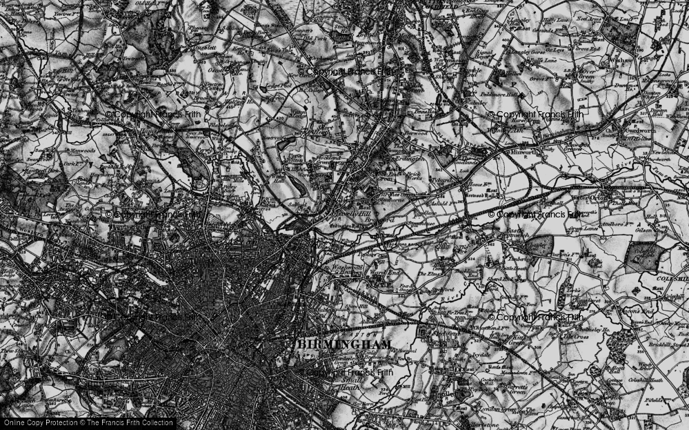 Old Map of Gravelly Hill, 1899 in 1899