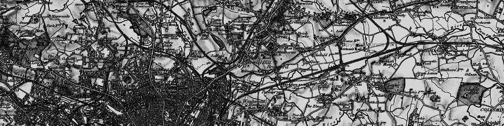 Old map of Gravelly Hill in 1899