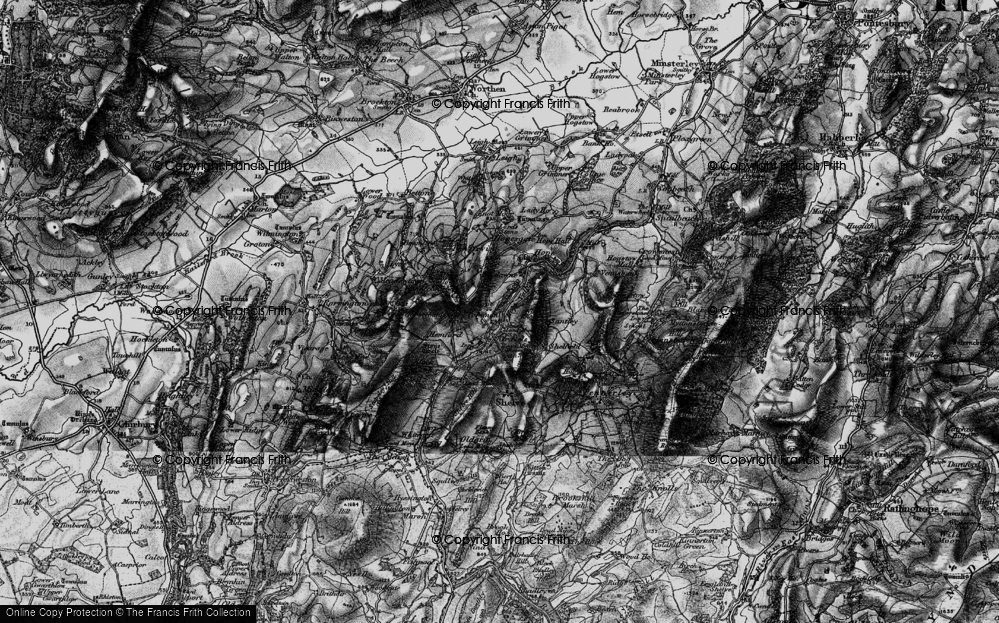 Old Map of Historic Map covering Hope Valley in 1899