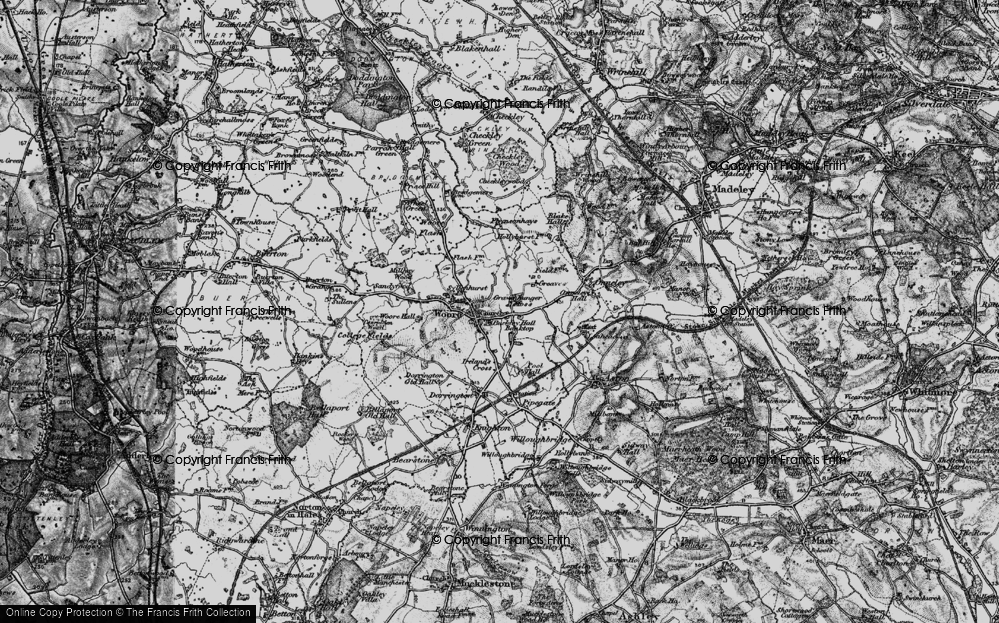 Old Map of Gravenhunger Moss, 1897 in 1897