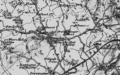 Old map of Gravenhunger Moss in 1897
