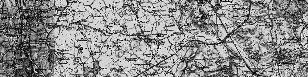 Old map of Gravenhunger Moss in 1897