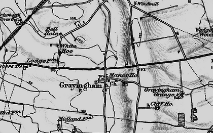 Old map of Grayingham in 1898