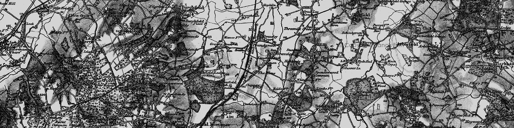 Old map of Grazeley in 1895
