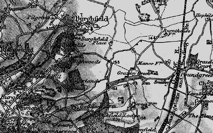 Old map of Grazeley Green in 1895
