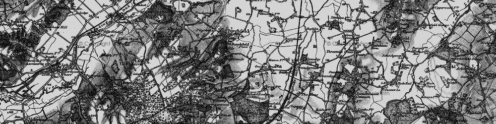 Old map of Burghfield Place in 1895