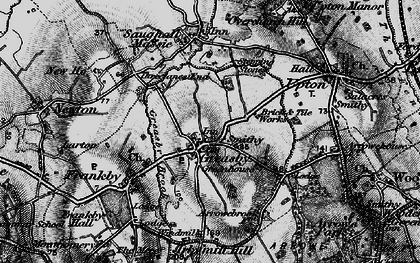 Old map of Greasby in 1896