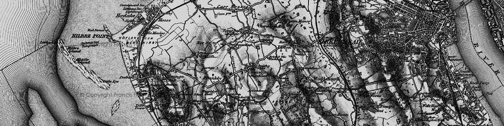 Old map of Greasby in 1896