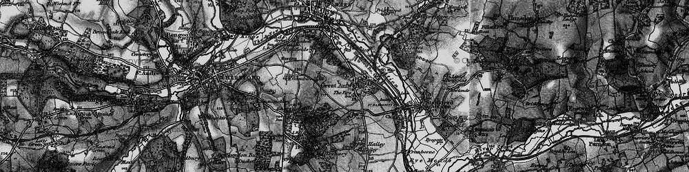 Old map of Great Amwell in 1896