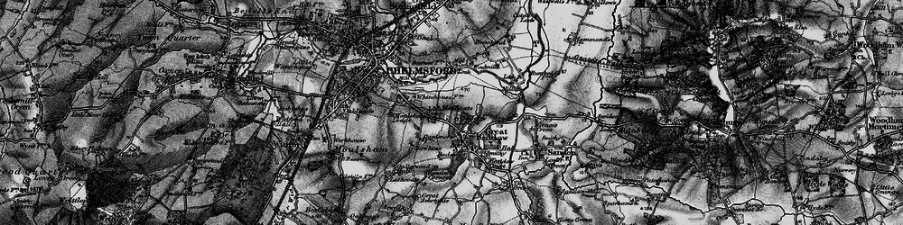 Old map of Great Baddow in 1896