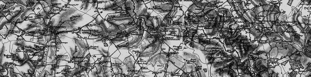 Old map of Great Bardfield in 1895