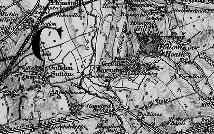 Old map of Great Barrow in 1896