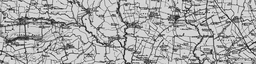 Old map of Great Barugh in 1898