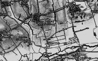 Old map of Great Billing in 1898