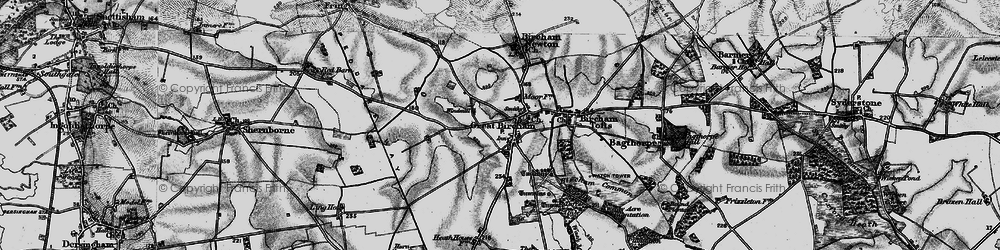 Old map of Great Bircham in 1898