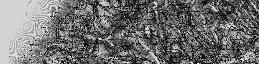 Old map of Men-An-Tol in 1895