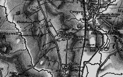 Old map of Bourton Ho in 1896