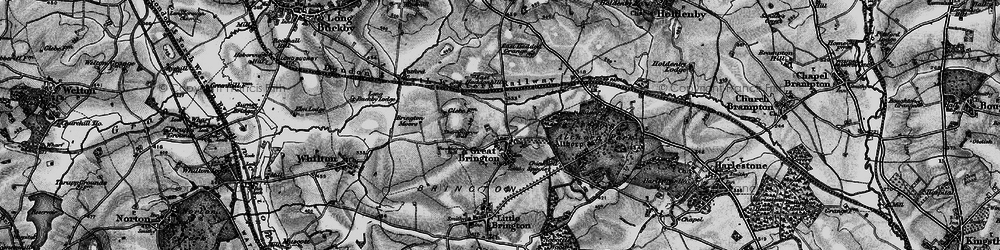 Old map of Garretts Barn in 1898