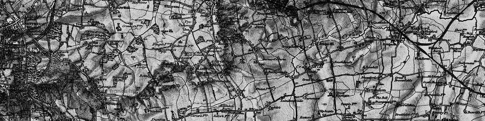 Old map of Great Burstead in 1896
