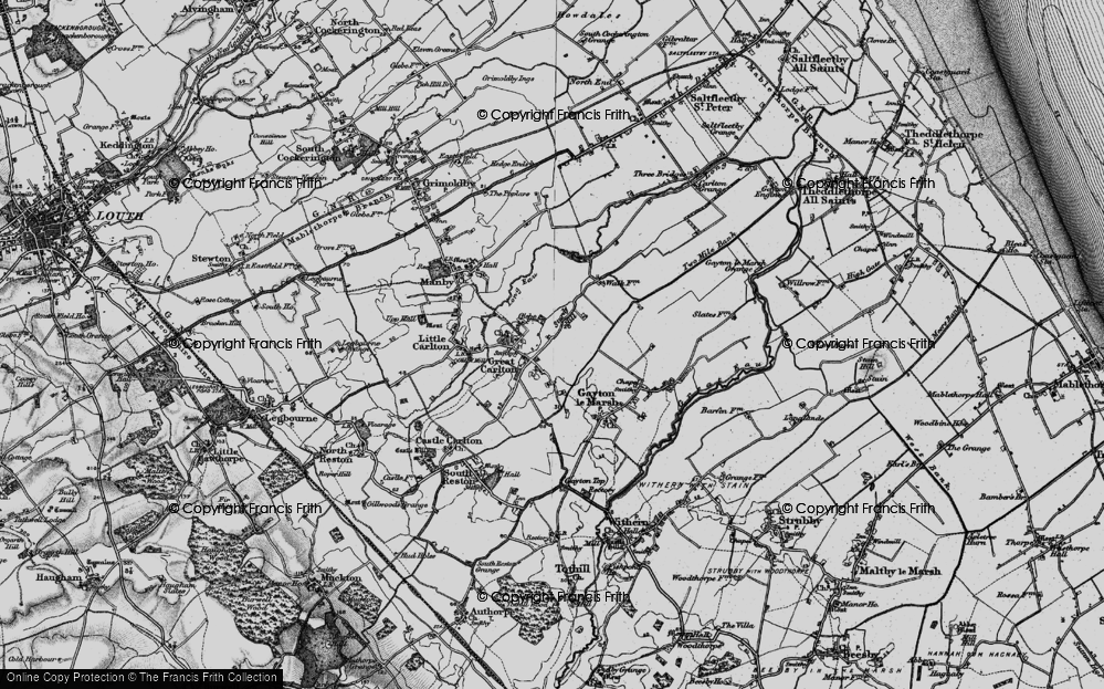 Old Map of Great Carlton, 1899 in 1899