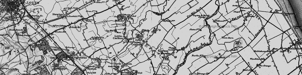 Old map of Great Carlton in 1899