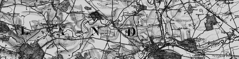 Old map of Great Casterton in 1895